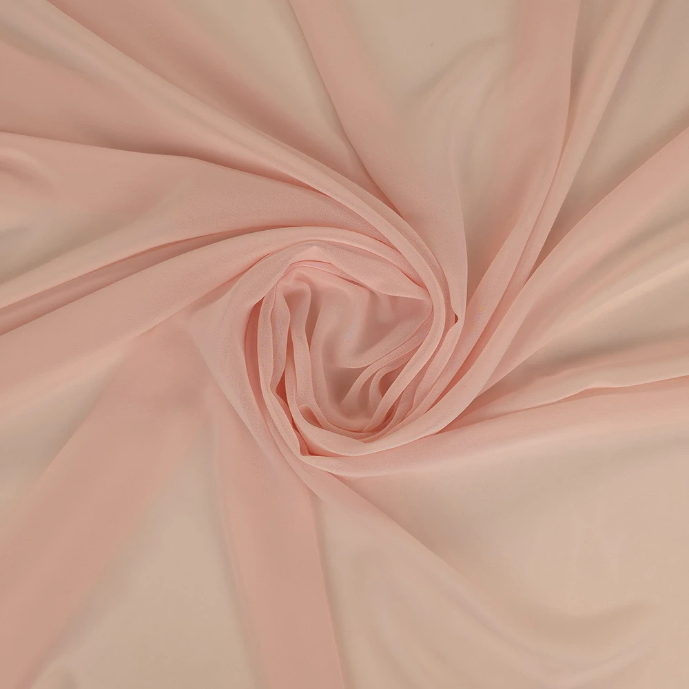 crep georgett meruňkový růžový pastel 1690
