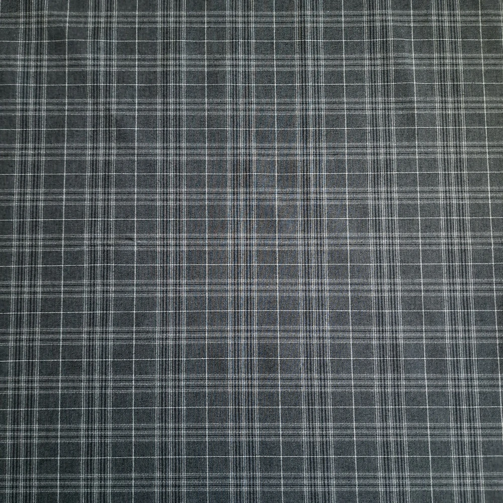 bavlněný twill, šedá kostka
