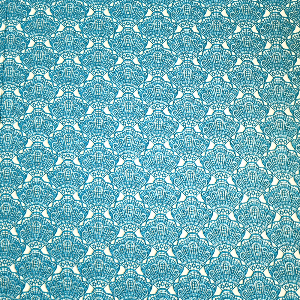 krajka Macramé, petrolejová