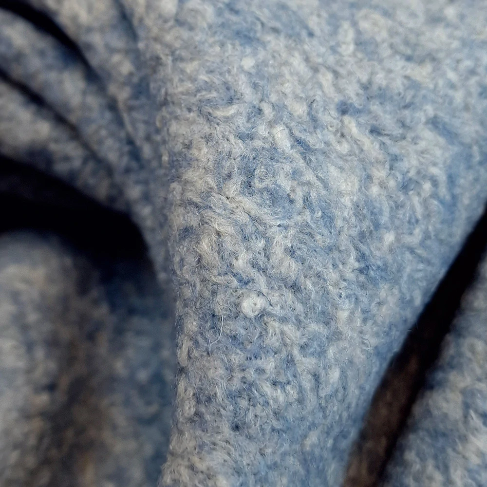 pařená vlna, modrá melange