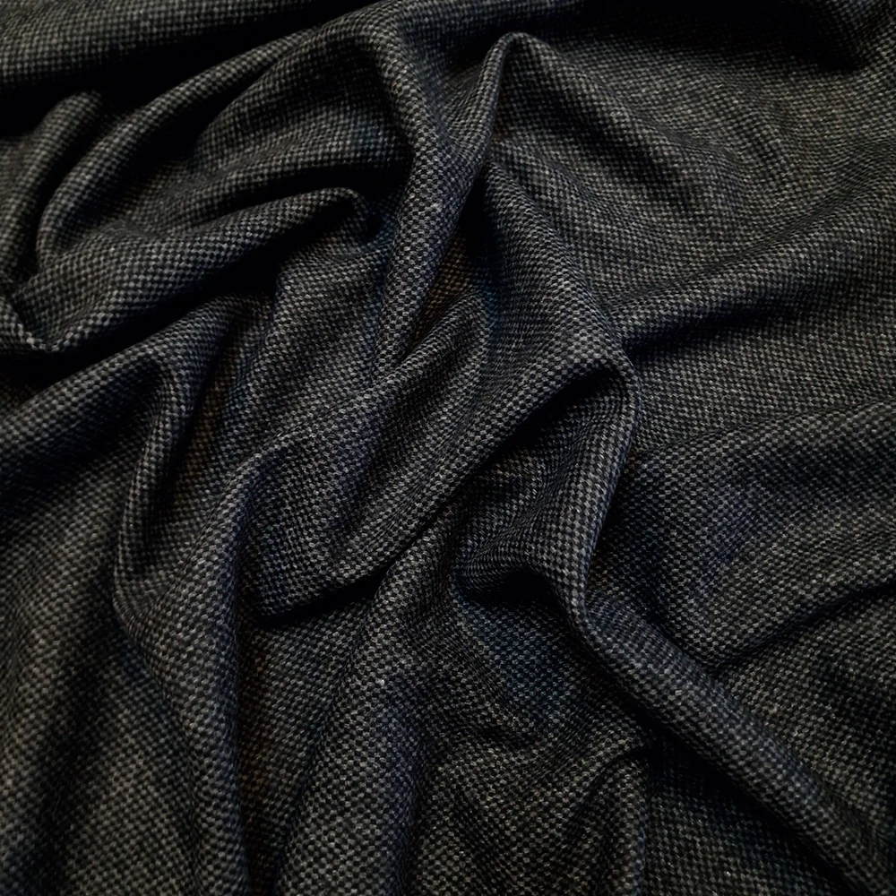 kabátovka tweed, šedočerná