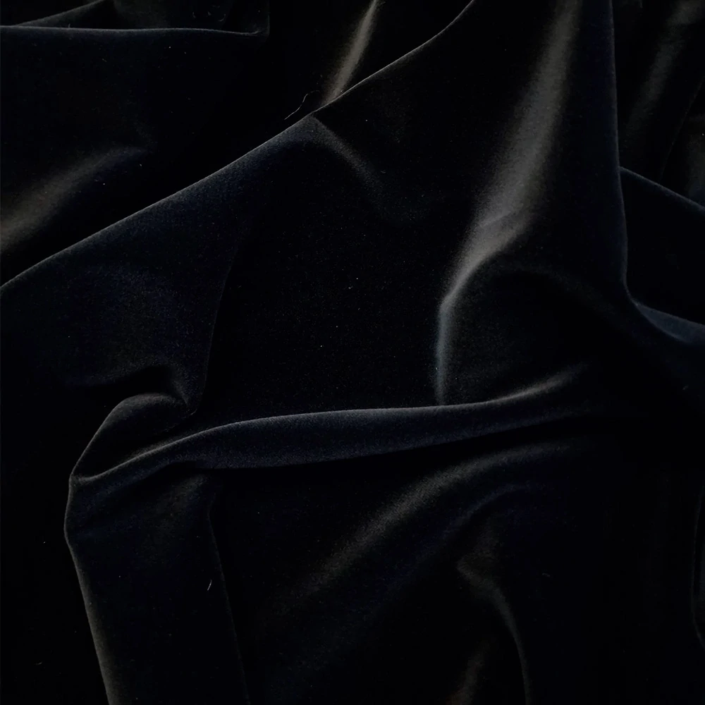 bavlněný samet, černá