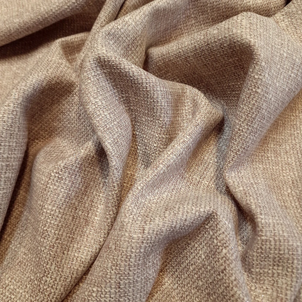 kostýmovka typu Chanel, světlá béžová s e stříbrnou nitkou