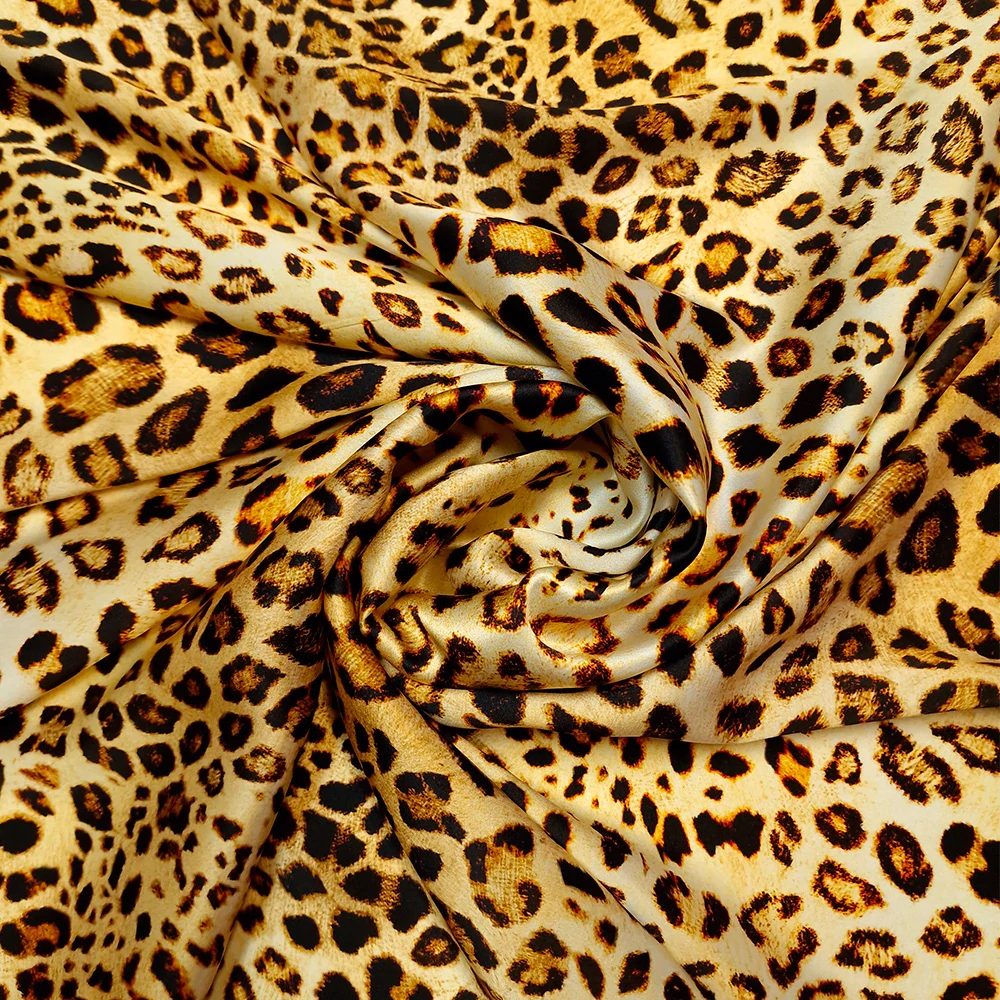 hedvábný satén, leopard