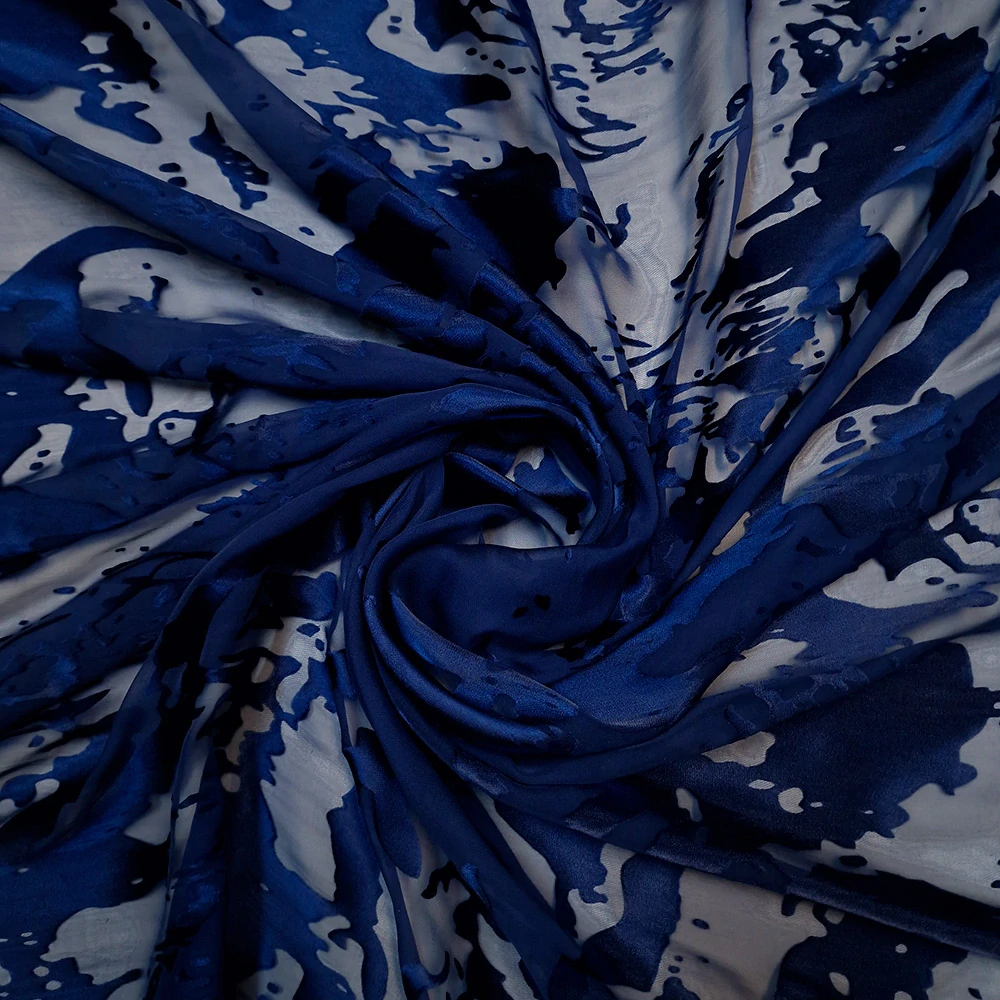 hedvábí DEVORÉ, blu