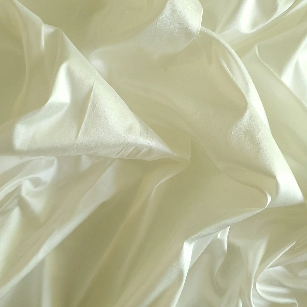 hedvábí, hladký šantung ivory