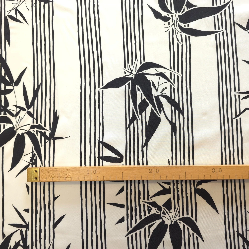 viskózová šatovka s keprovou vazbou, vzor japan