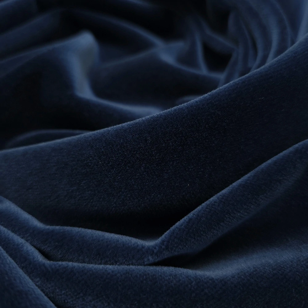 bavlněný samet, modrá 545