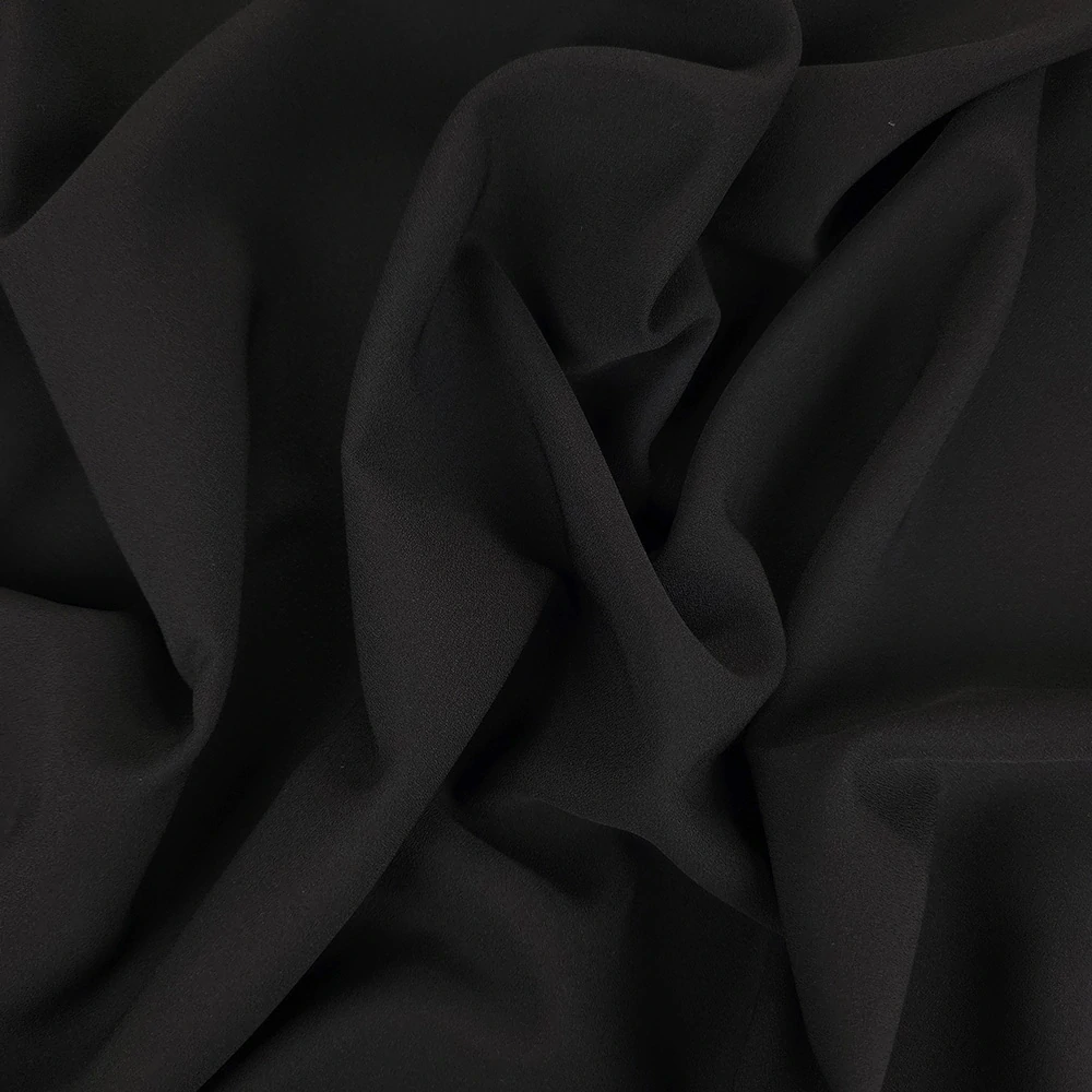 crep georgette/saten , nero