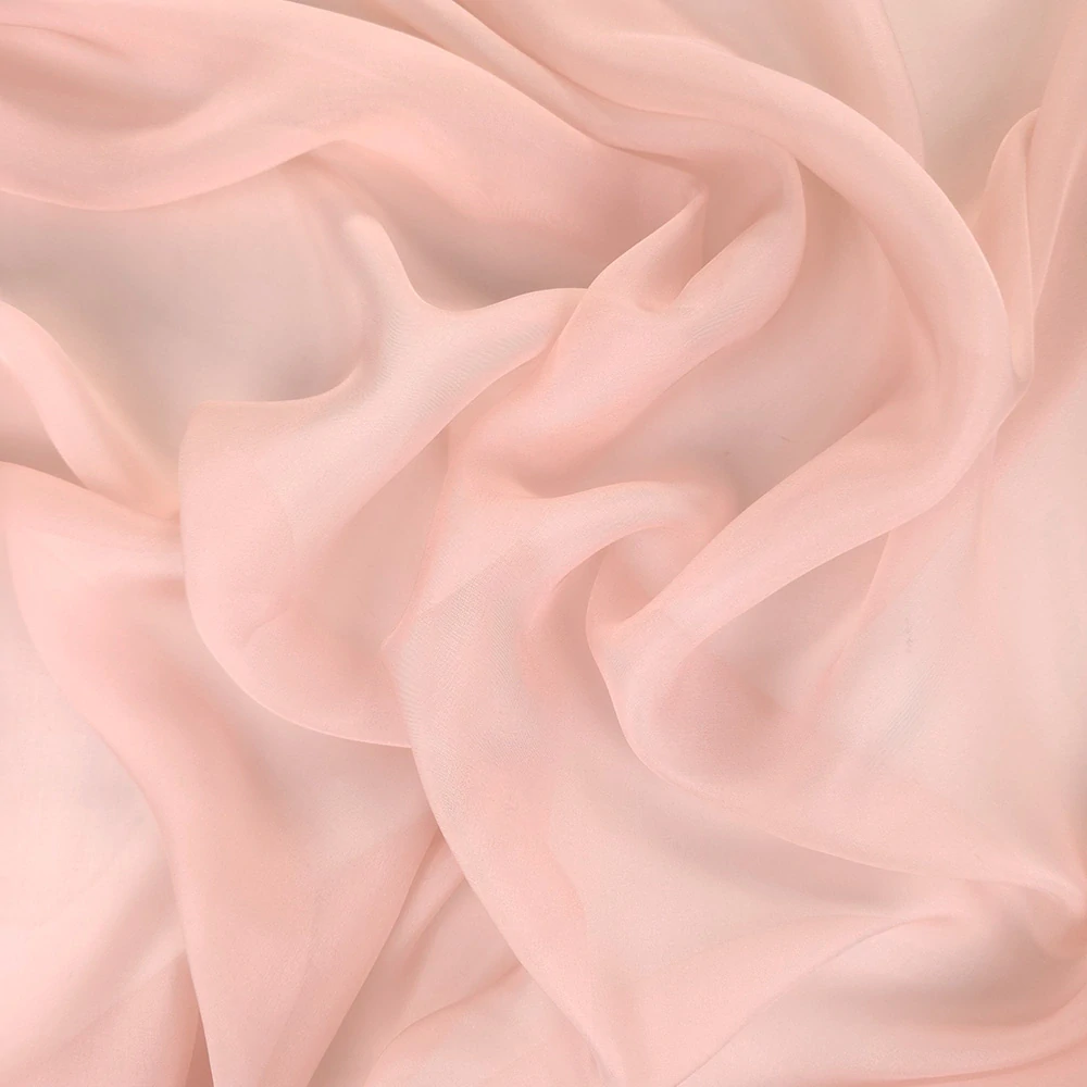 hedvábí, šifon, starorůžový pastel 1031