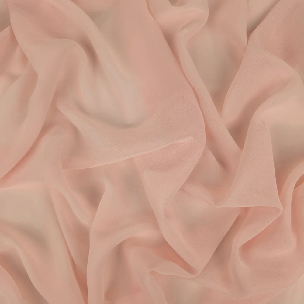 crep georgett meruňkový růžový pastel 1690