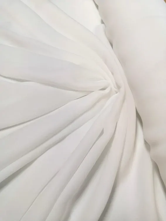 crepe georgett, ivory