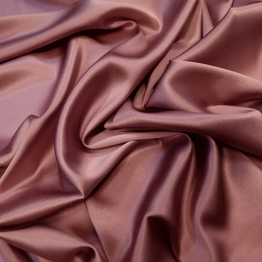 hedvábný satén s elastanem, starorůžová pudrová 304