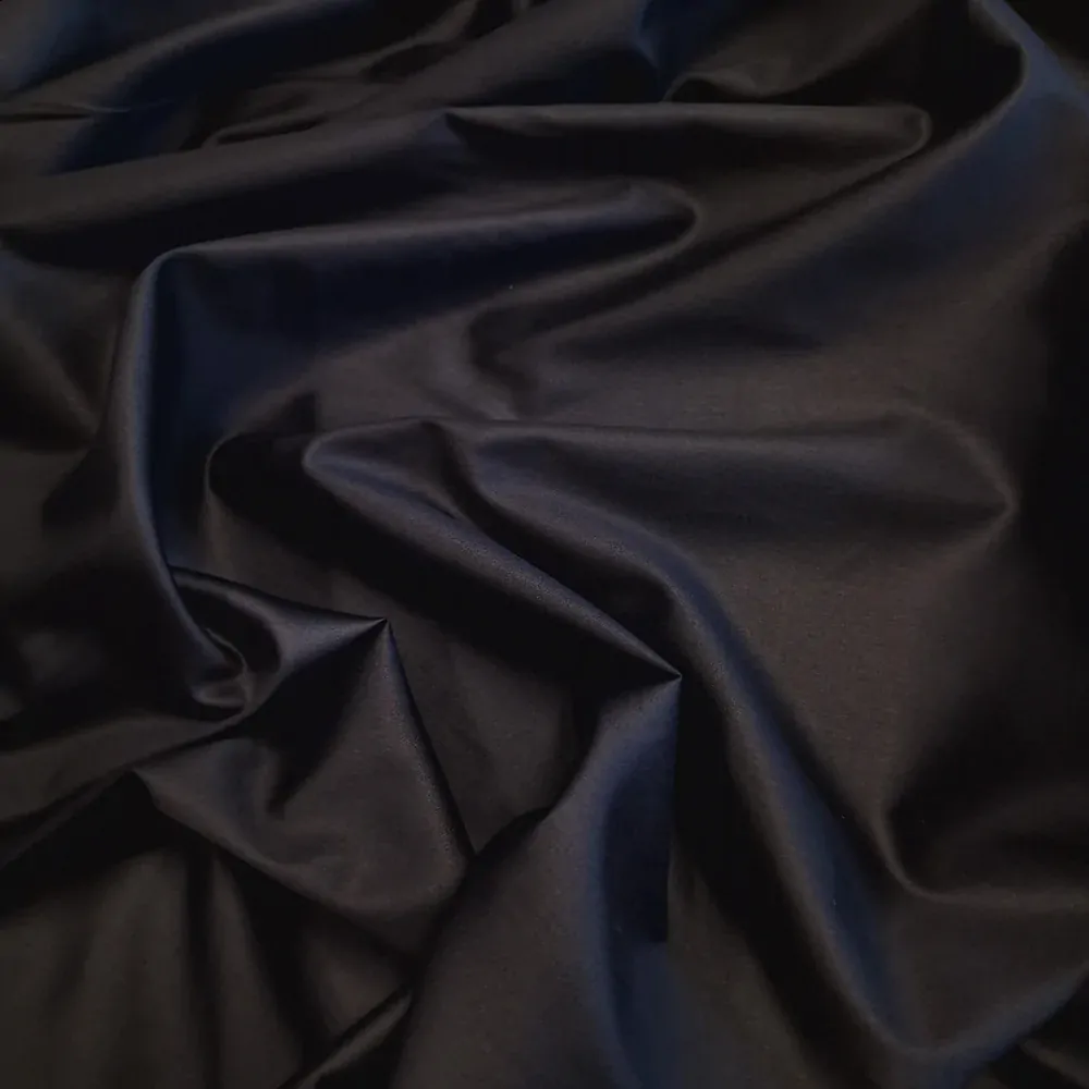 košilovka saténová, černá