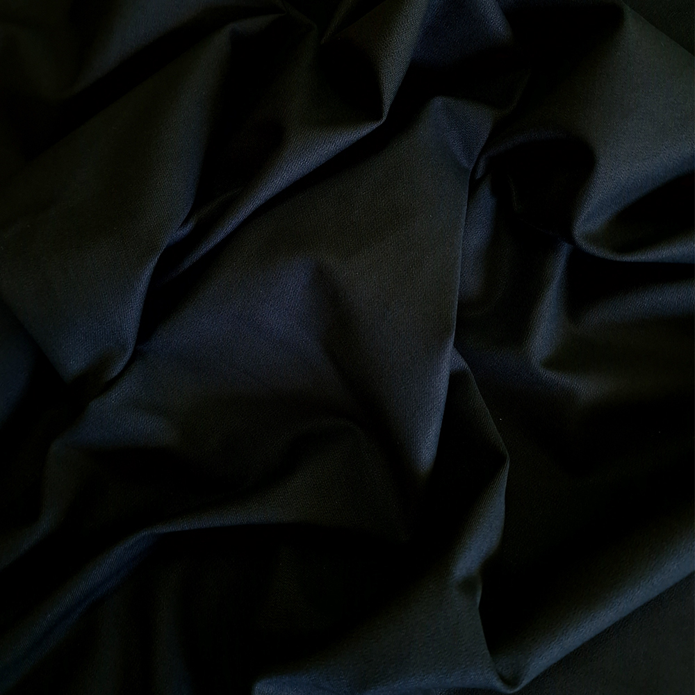 bavlněný elastický kepr, černá