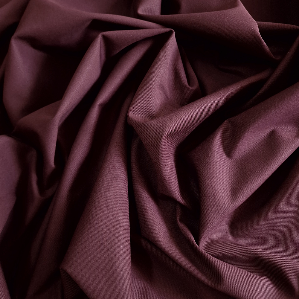 bavlněný elastický gabardén, bordo