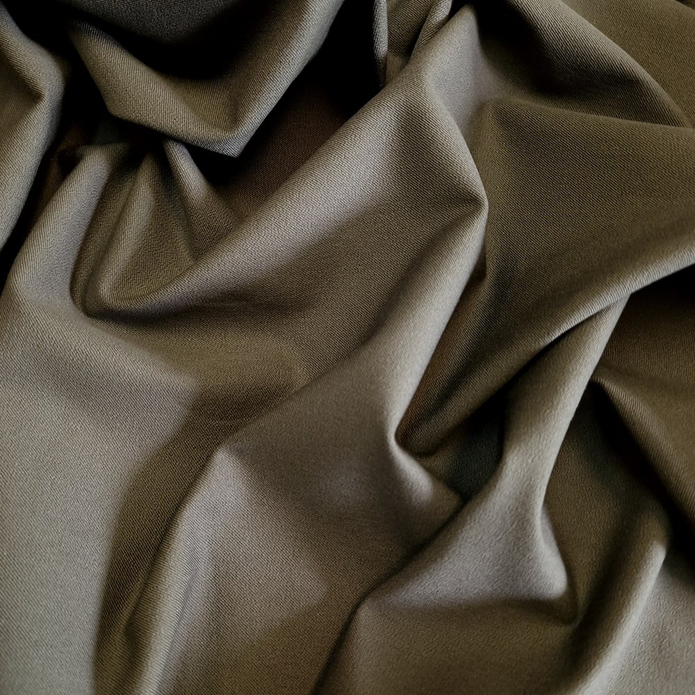 bavlněný elastický gabardén, khaki