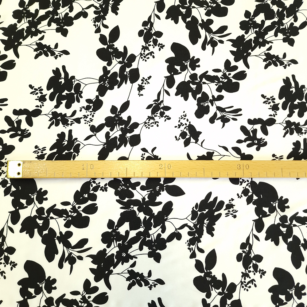 viskózové plátno, černobílý vzor