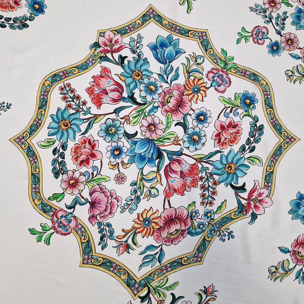 hedvábí Ratti, panel 150 cm, bílá