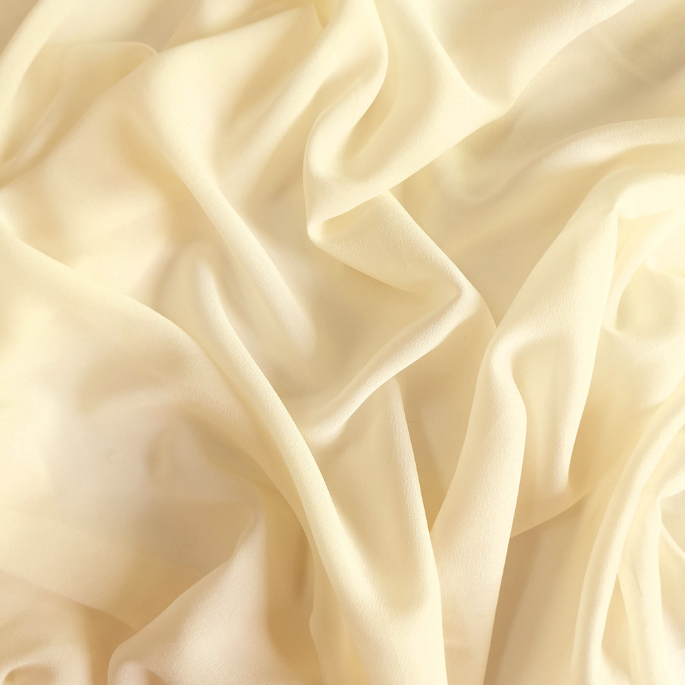 hedvábný crepe georgette, sv. béžová