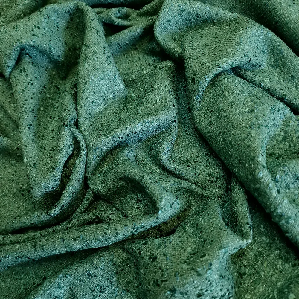 kostýmovka typu Chanel, jednobarevná, šalvějová zelená