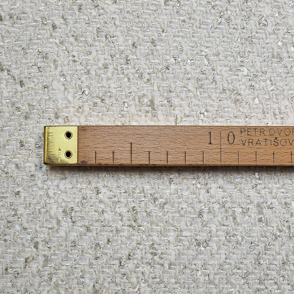 kostýmovka typu Chanel, ivory s lurexem