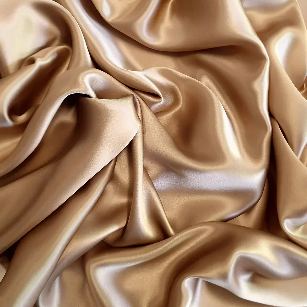 hedvábný satén s elastanem, bronz 63