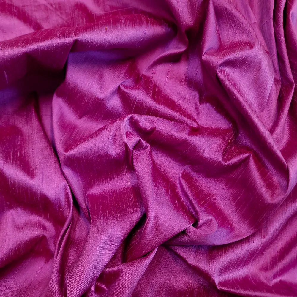 hedvábí, šantung s výraznou strukturou, magenta 102