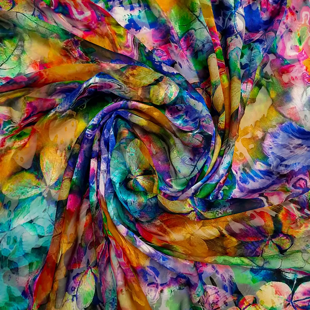 hedvábí DEVORÉ, natura