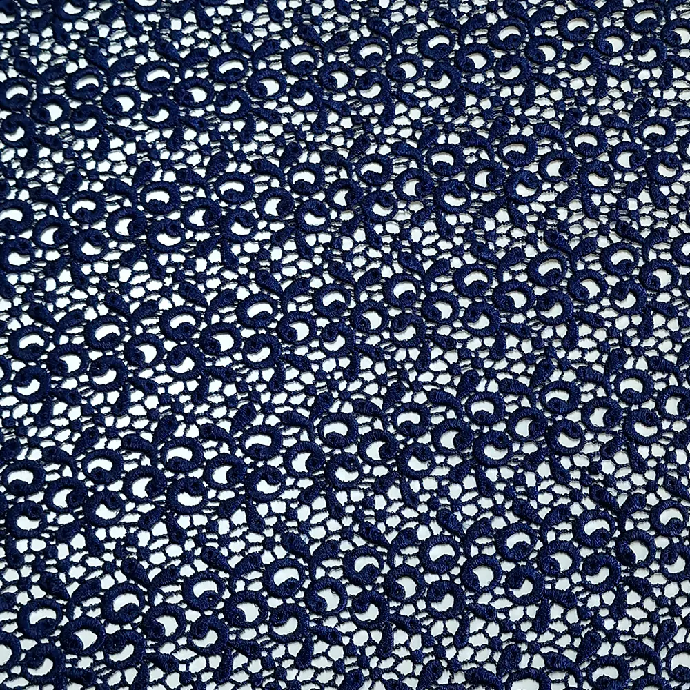 krajka Macramé, drobný vzor, tmavě modrá