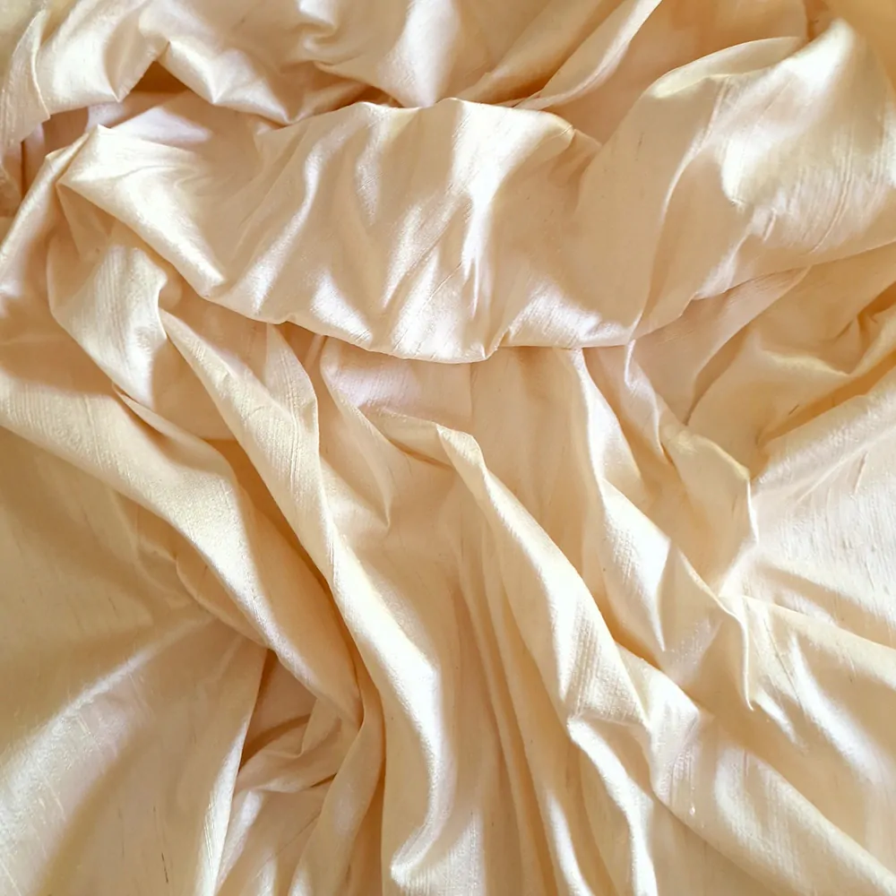 hedvábí, šantung s výraznou strukturou, šanžánový, světlá  béžovozlatá 4105