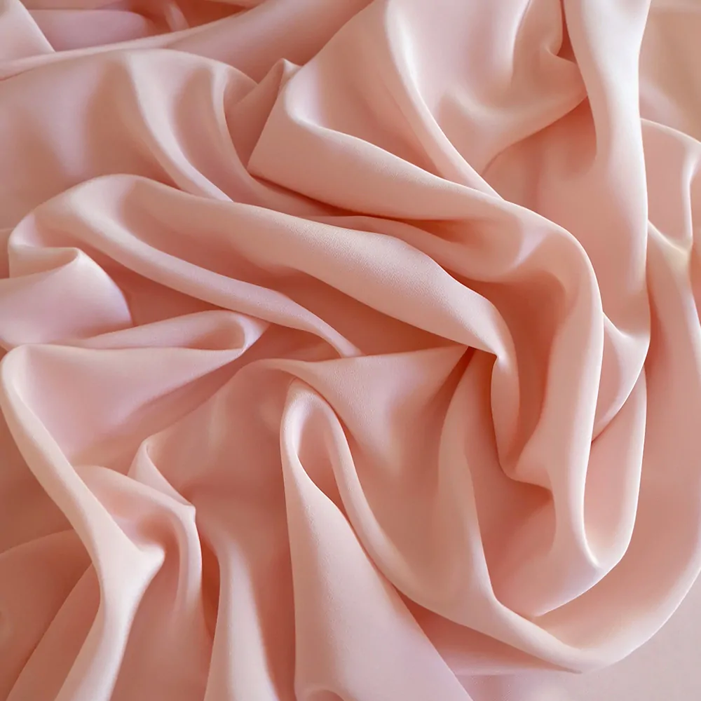 hedvábí, crepe de chine, sv. pudrová broskvová 1031