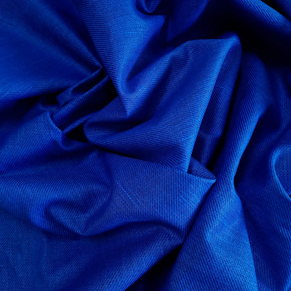 len, barvený líc, kobaltová modrá