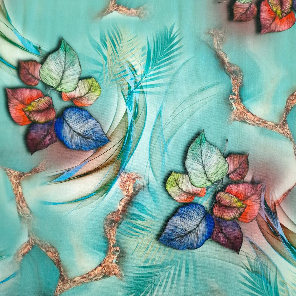 šatovka, tyrkys, barevné lístky