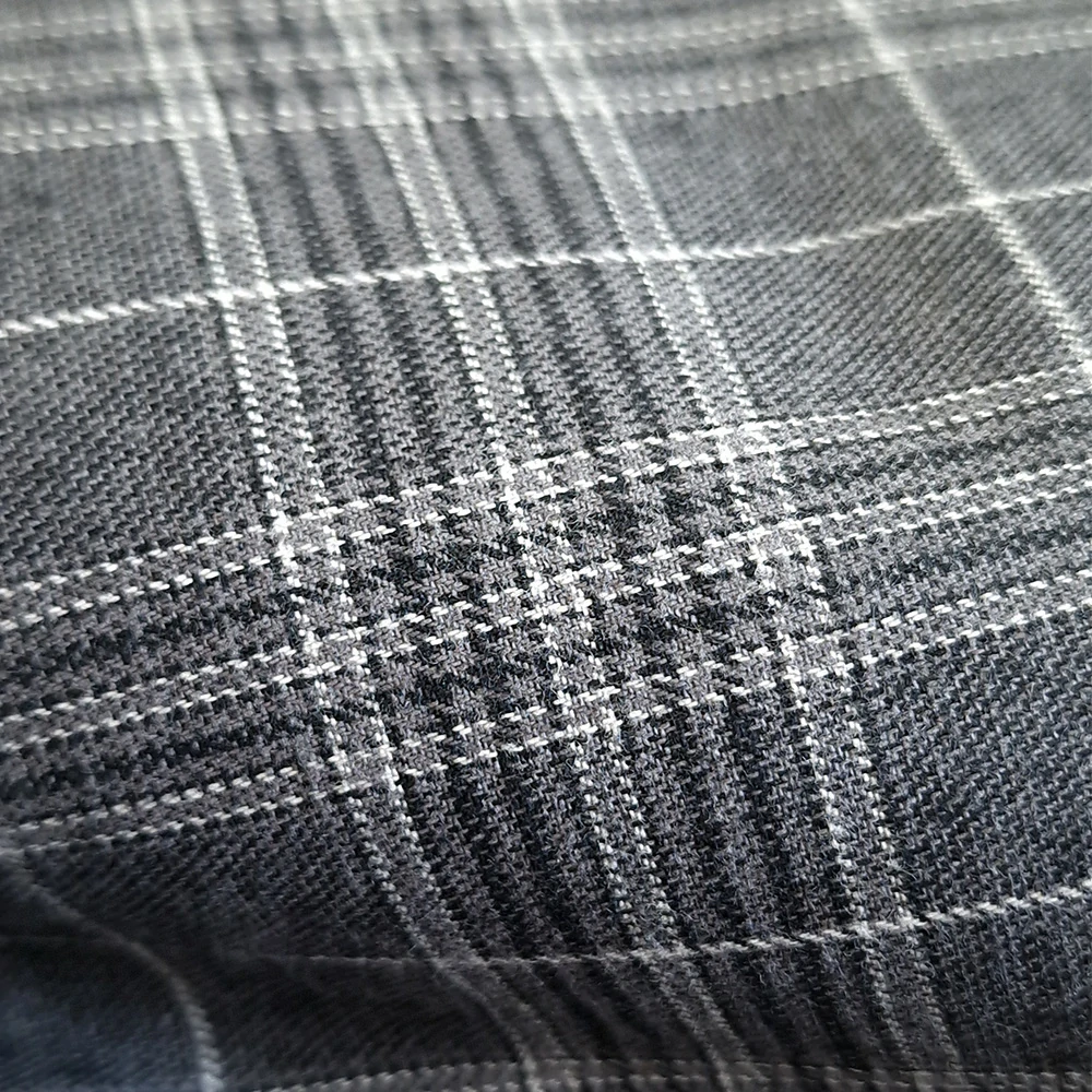 bavlněný twill, šedá kostka