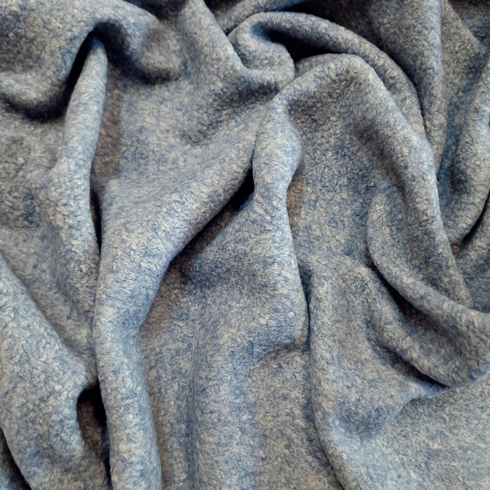 pařená vlna, modrá melange