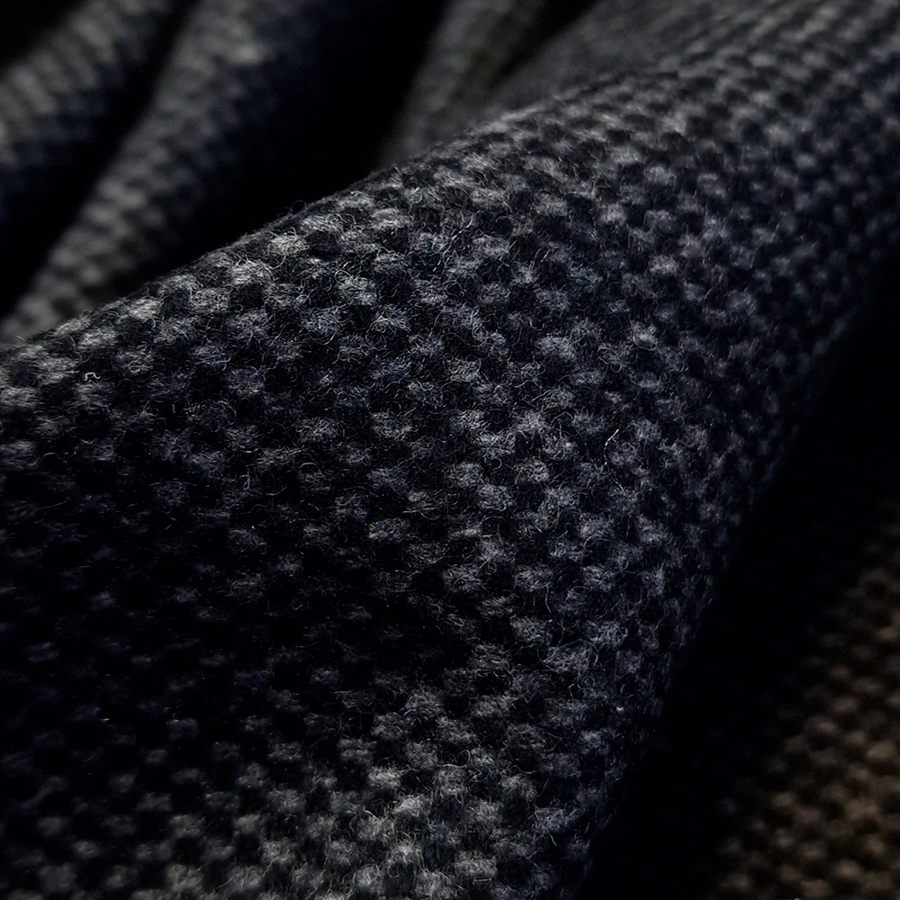 kabátovka tweed, šedočerná