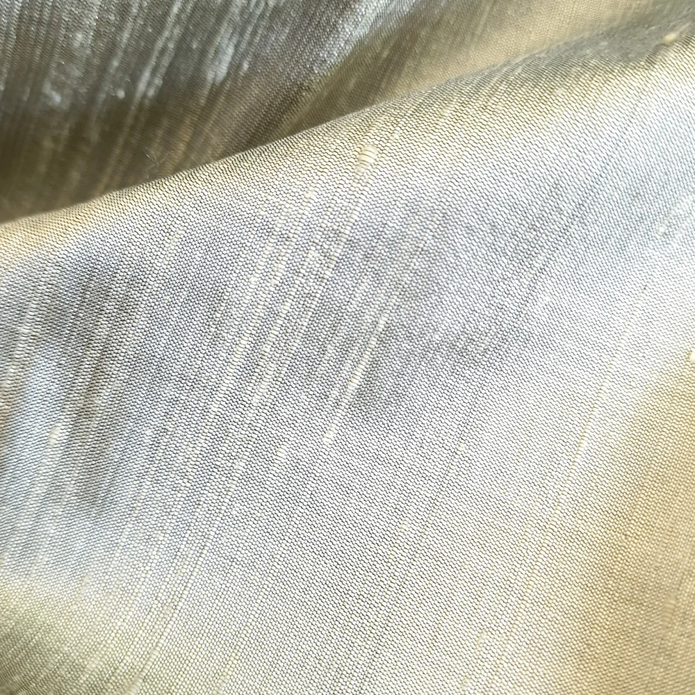 hedvábí, šantung s výraznou strukturou, šanžánový, stříbrný 4131