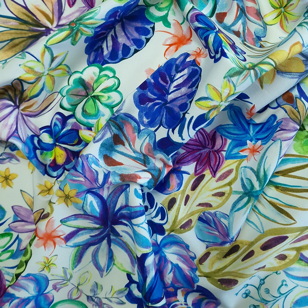 bavlněný twil, vzor nature cobalt