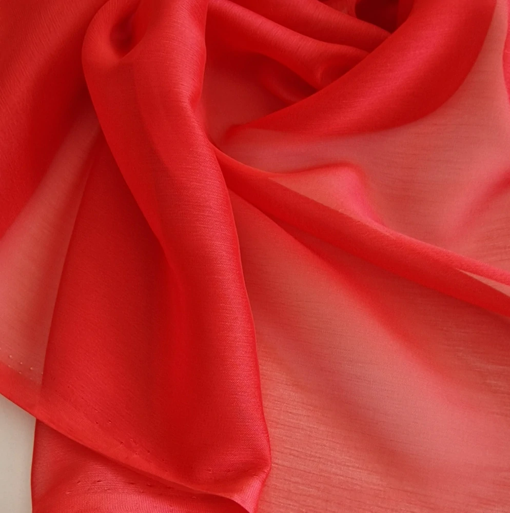 šifon, výrazná korálová