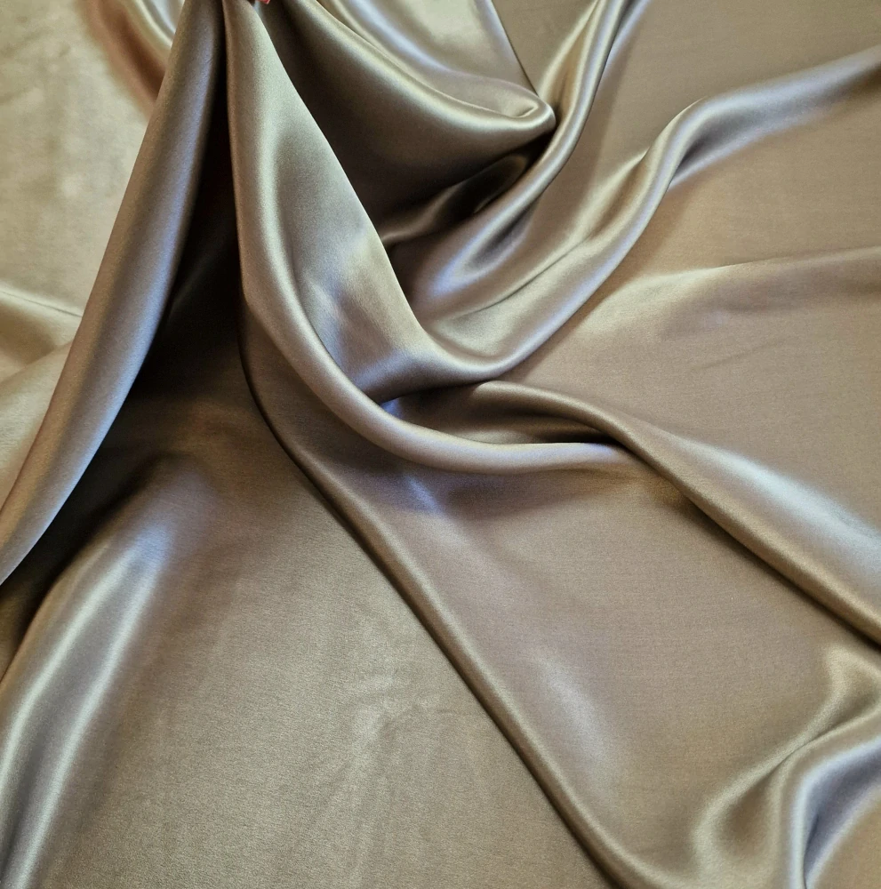 hedvábný satén, khaki