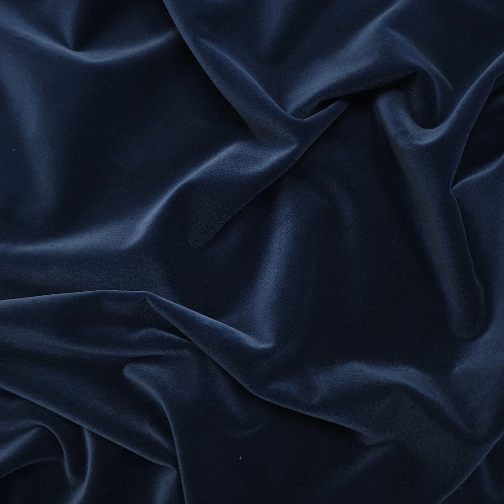 bavlněný samet, modrá 545