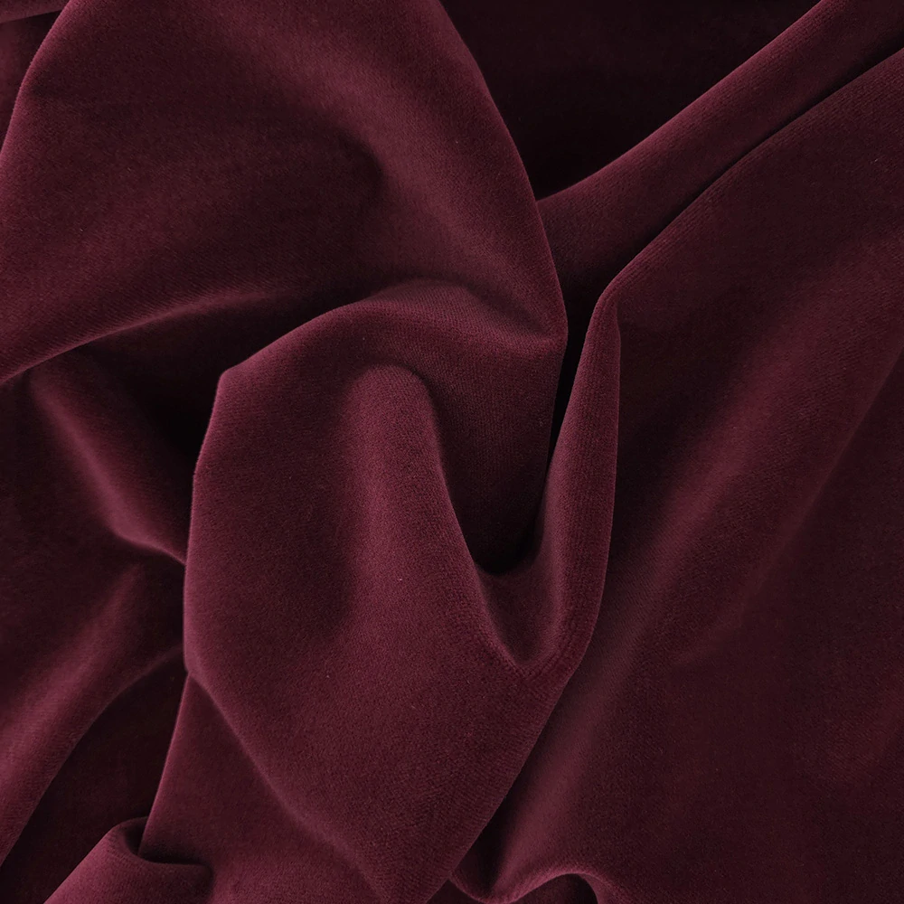 bavlněný samet, vínová burgundy 543