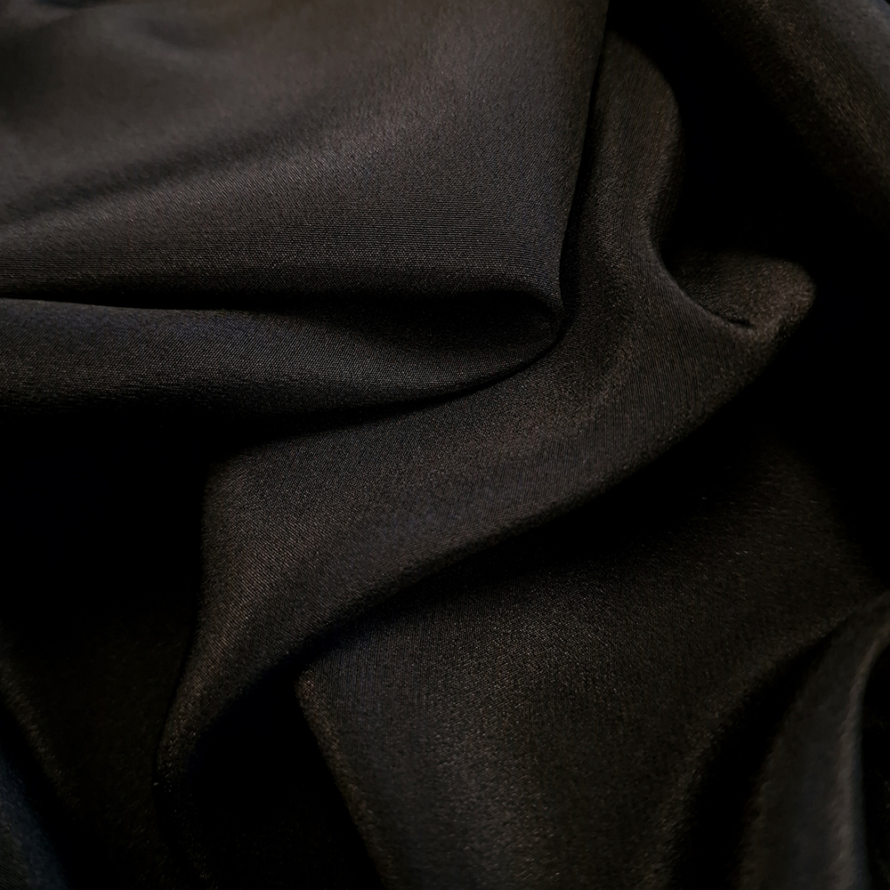 hedvábí, crepe de chine, nero