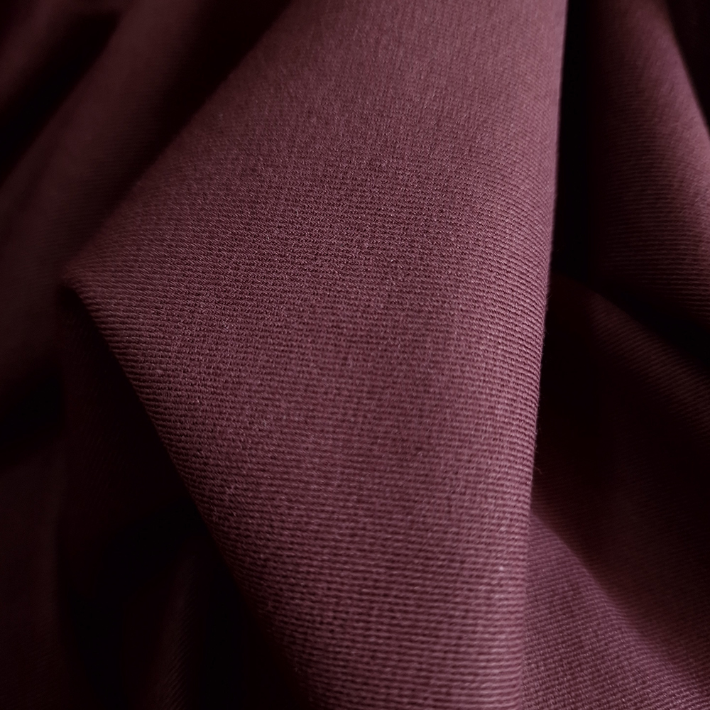 bavlněný elastický gabardén, bordo