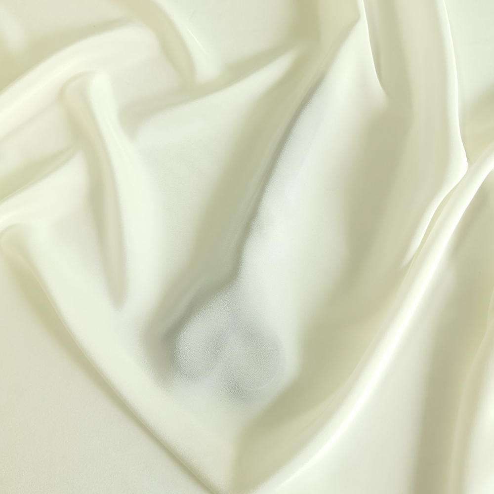 hedvábí, crepe de chine, ivory