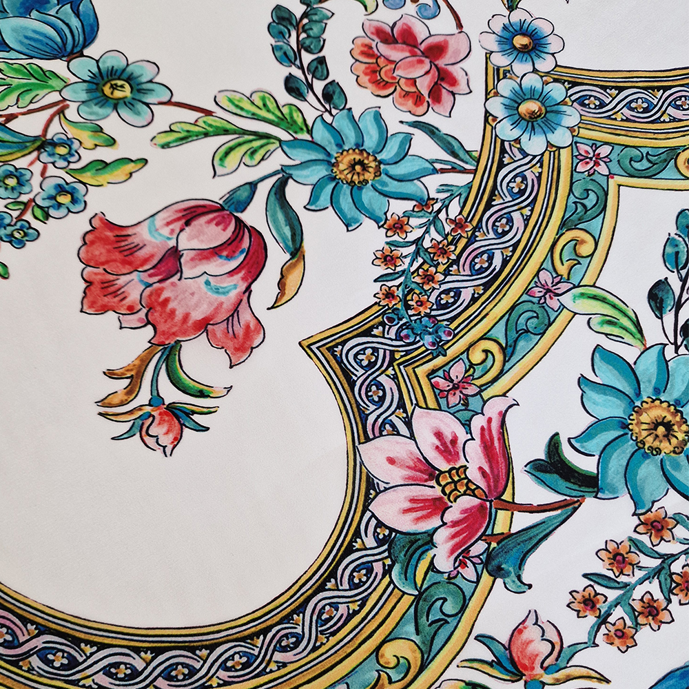 hedvábí Ratti, panel 150 cm, bílá