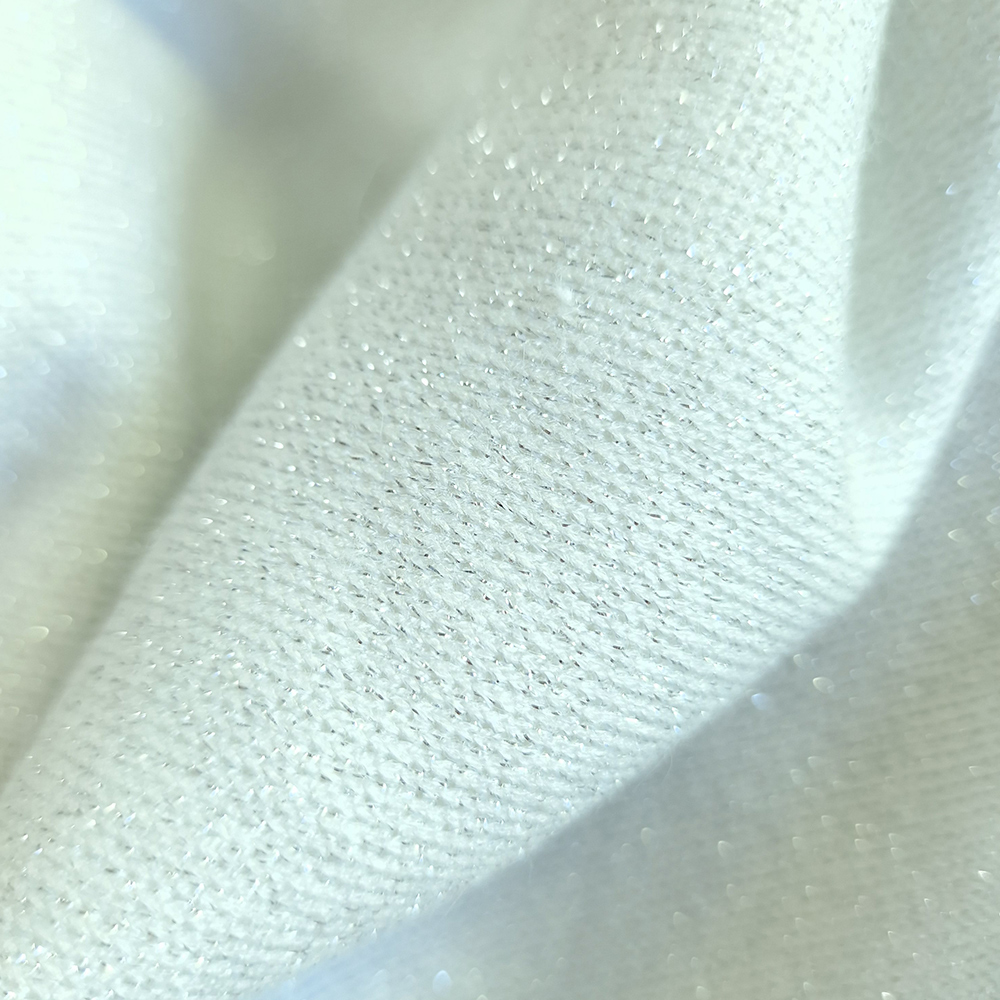 svetrový úplet , bílá s lurexem