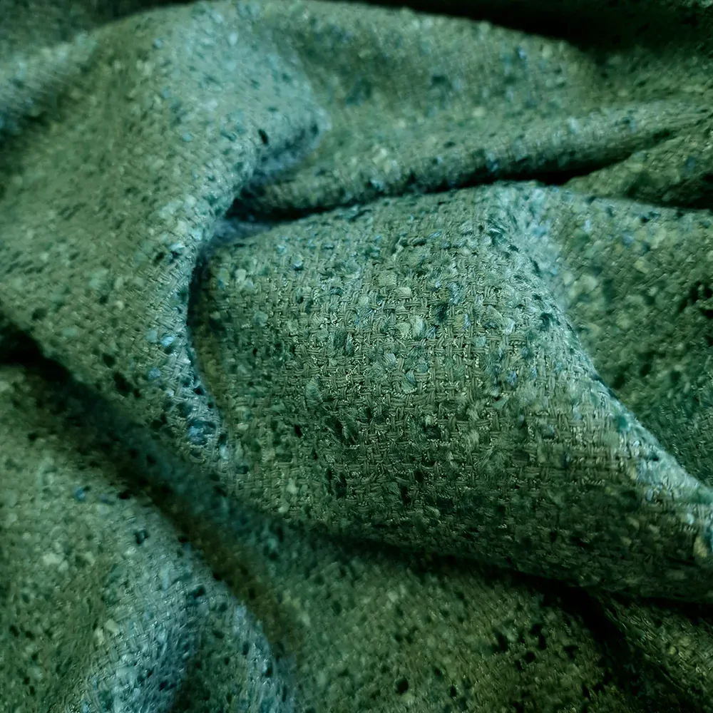 kostýmovka typu Chanel, jednobarevná, šalvějová zelená