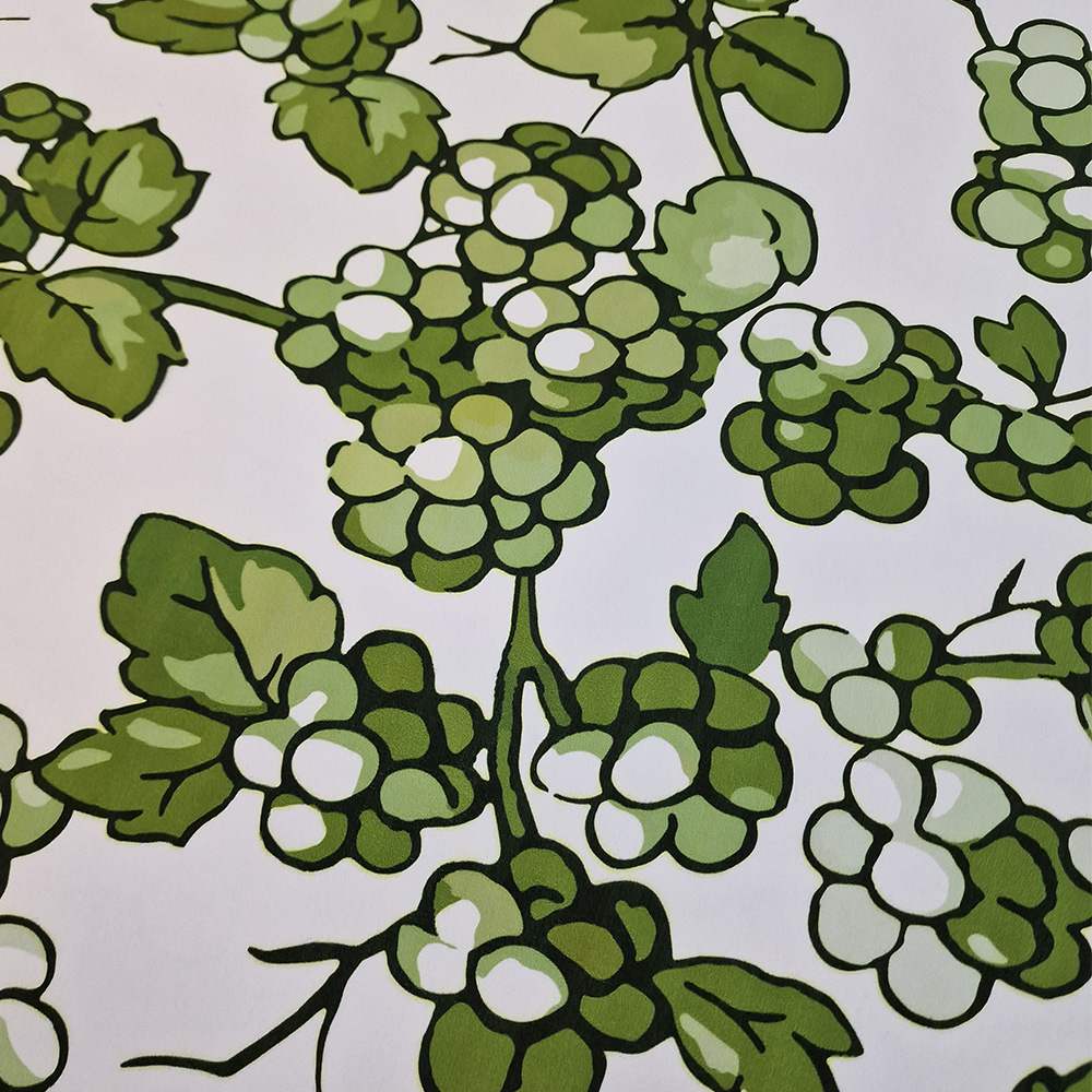 hedvábný crepe de chine, vzor hrozny